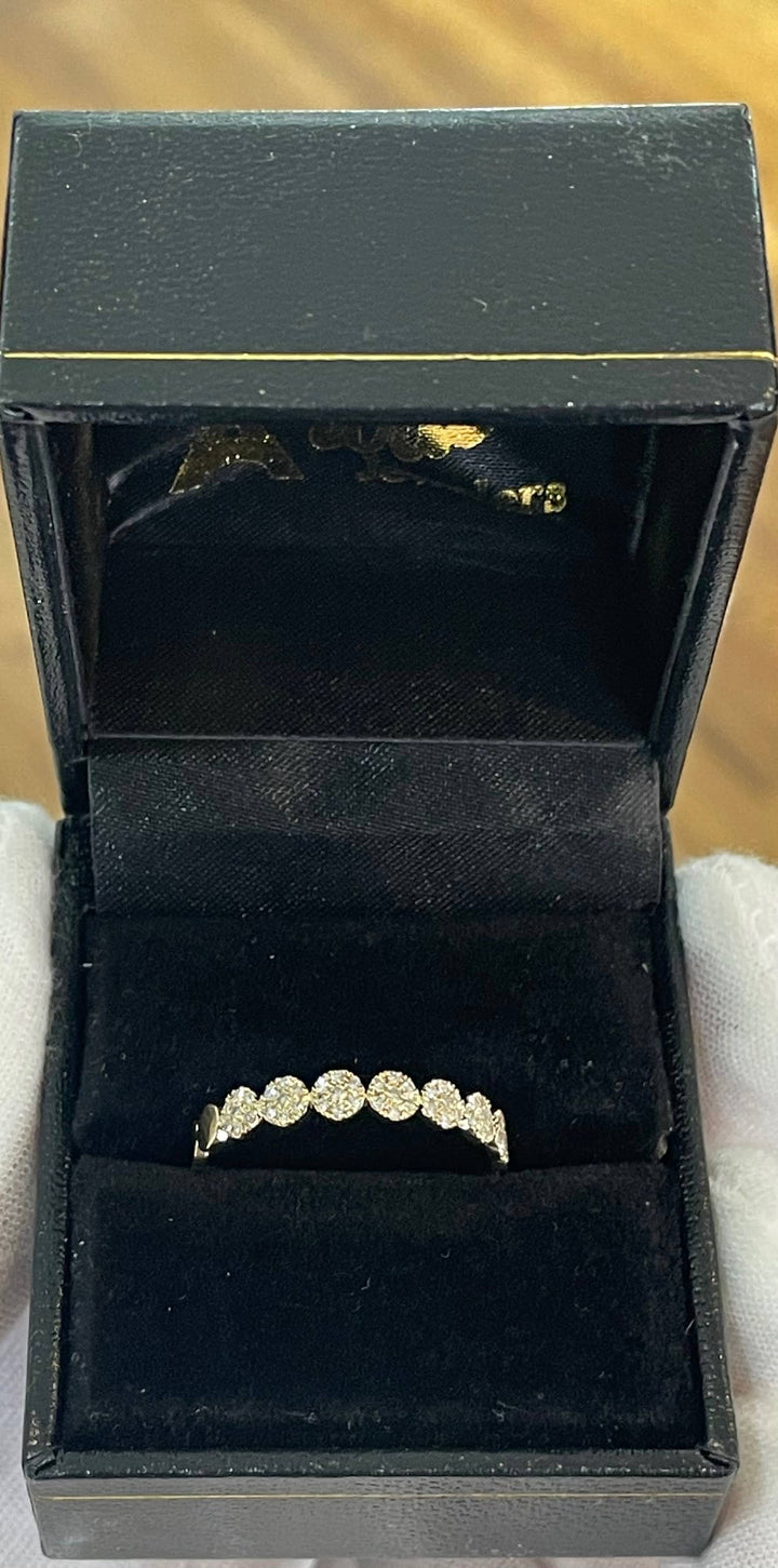 14K Diamond Circle Ring