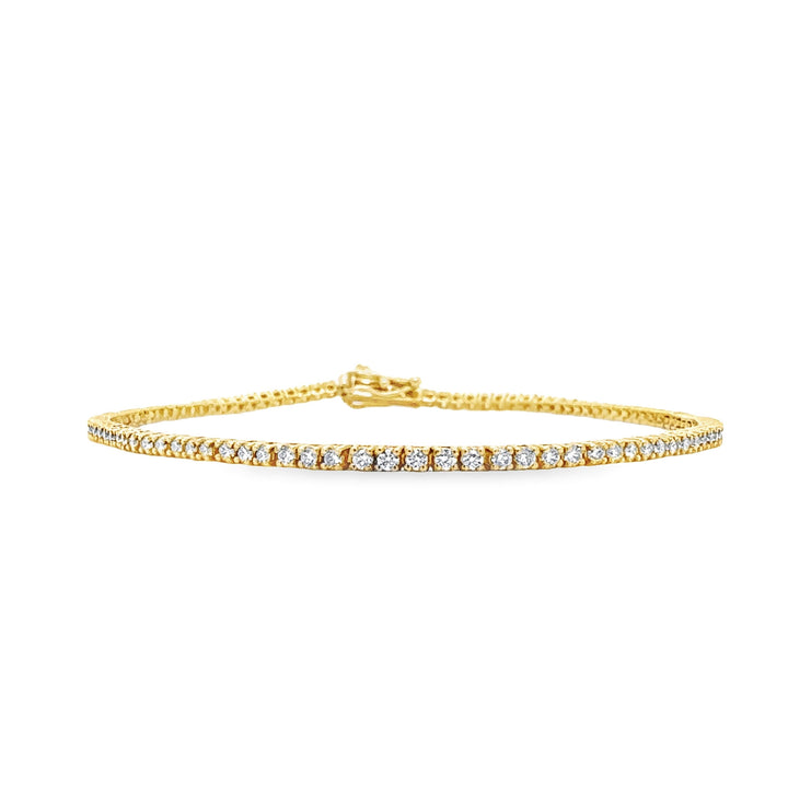 Micro Line Diamond Tennis Bracelet, Traditional (1ct)