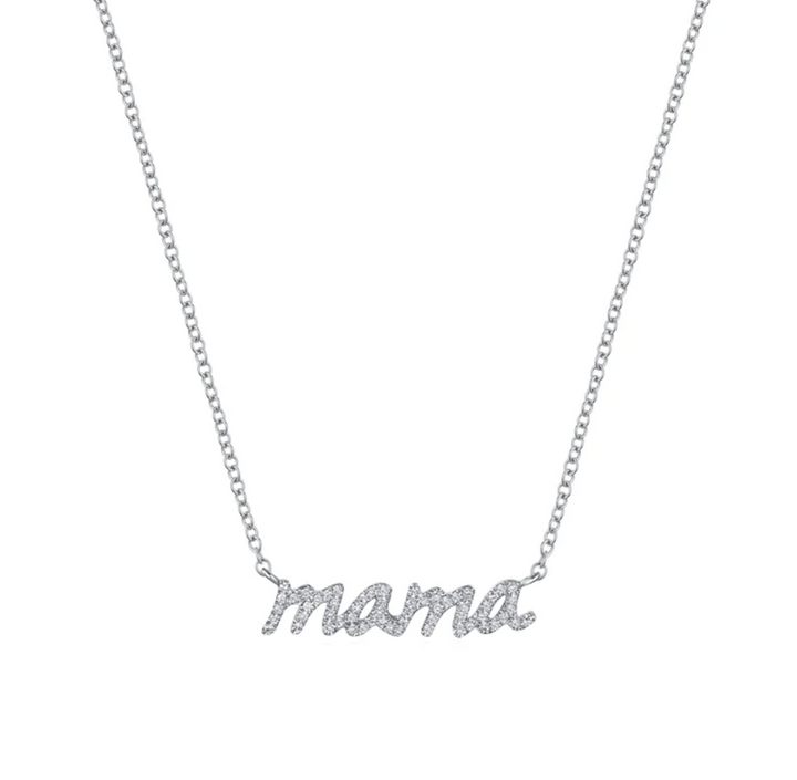 14K Diamond Mama Necklace