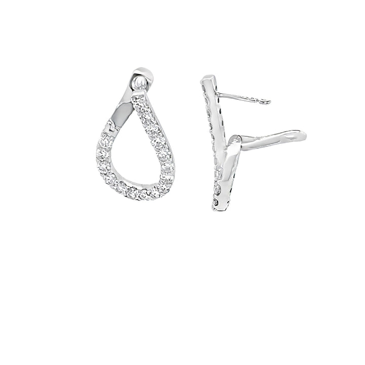 Front and Back Diamond Earrings, 1.60 carats