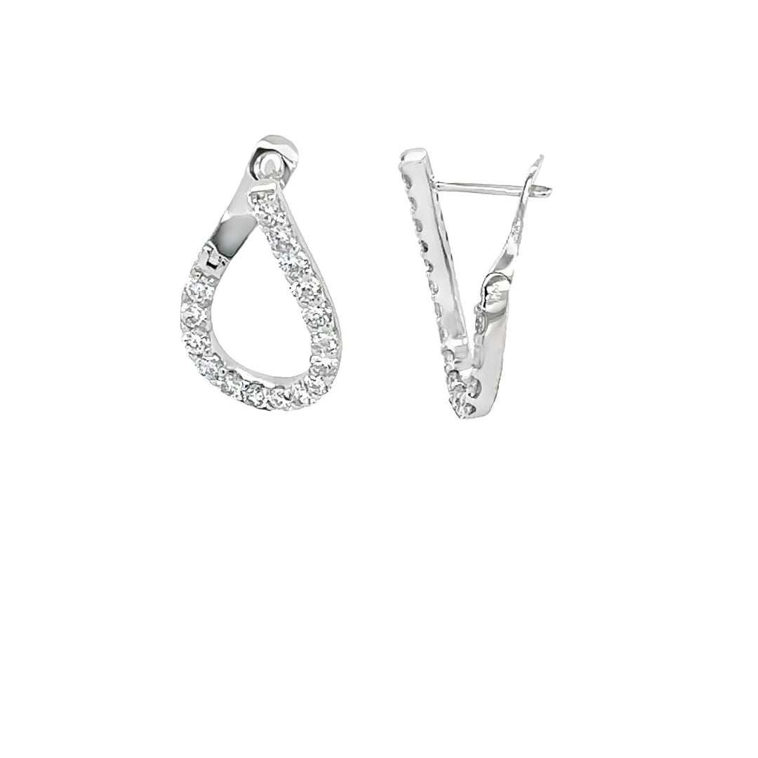 Front and Back Diamond Earrings, 1.60 carats