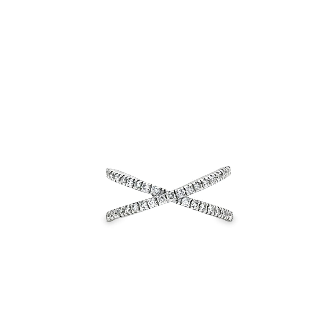 Diamond X Ring, 1/2 CT