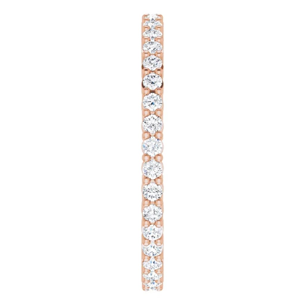 Lab Grown Diamond Eternity Ring, 1 CT, Common Prongs