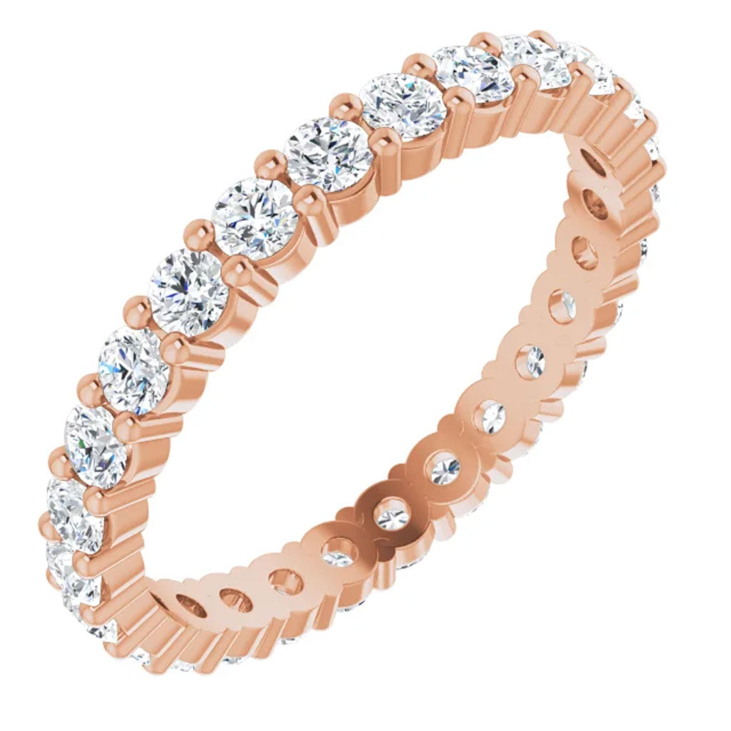 Lab Grown Diamond Eternity Ring, 1 CT, Common Prongs