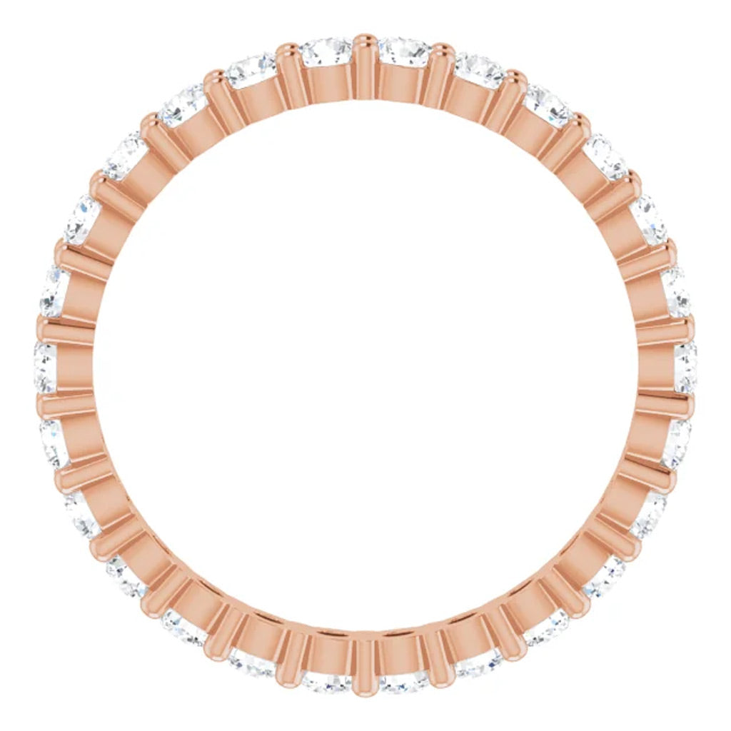 Lab Grown Diamond Eternity Ring, 1 CT, Common Prongs