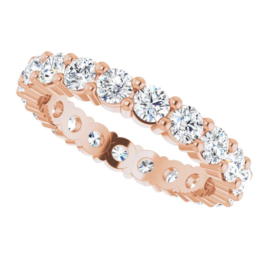 Lab Grown Diamond Eternity Ring, 2 CT, Common Prongs
