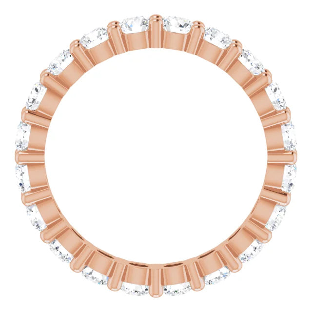 Lab Grown Diamond Eternity Ring, 2 CT, Common Prongs