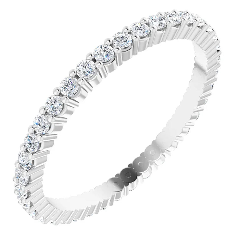 Lab Grown Diamond Eternity Ring, 1 CT, Common Prongs