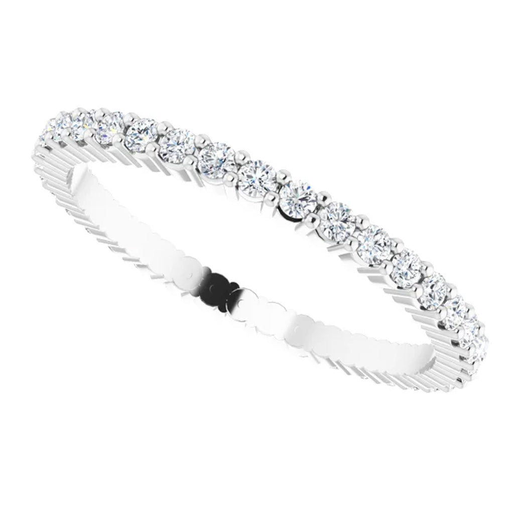 Lab Grown Diamond Eternity Ring, 1 CT, Common Prongs