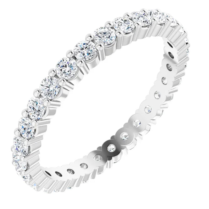 Lab Grown Diamond Eternity Ring, 7/8 CT, Common Prongs
