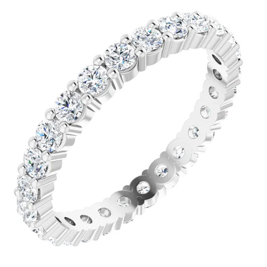 Lab Grown Diamond Eternity Ring, 1 CT, Common Prongs