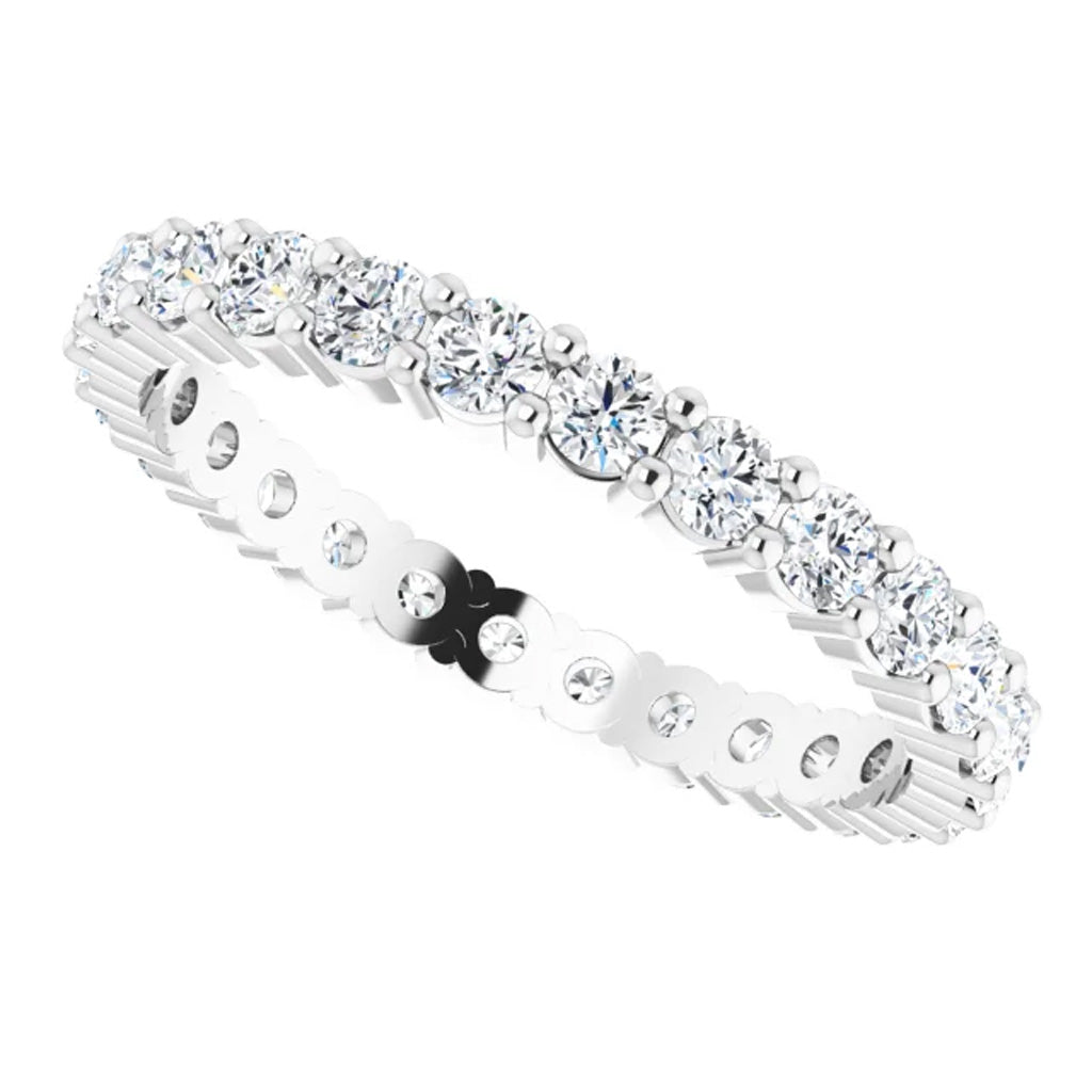 Lab Grown Diamond Eternity Ring, 1 CT, Common Prongs