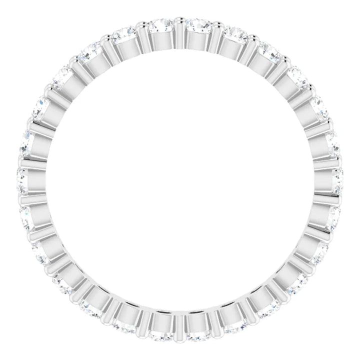 Lab Grown Diamond Eternity Ring, 1 CT, Common Prongs
