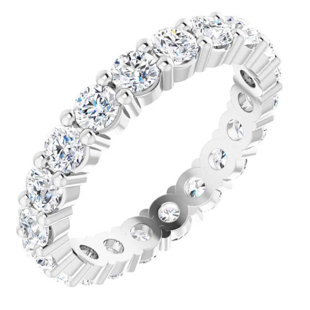 Lab Grown Diamond Eternity Ring, 2 CT, Common Prongs