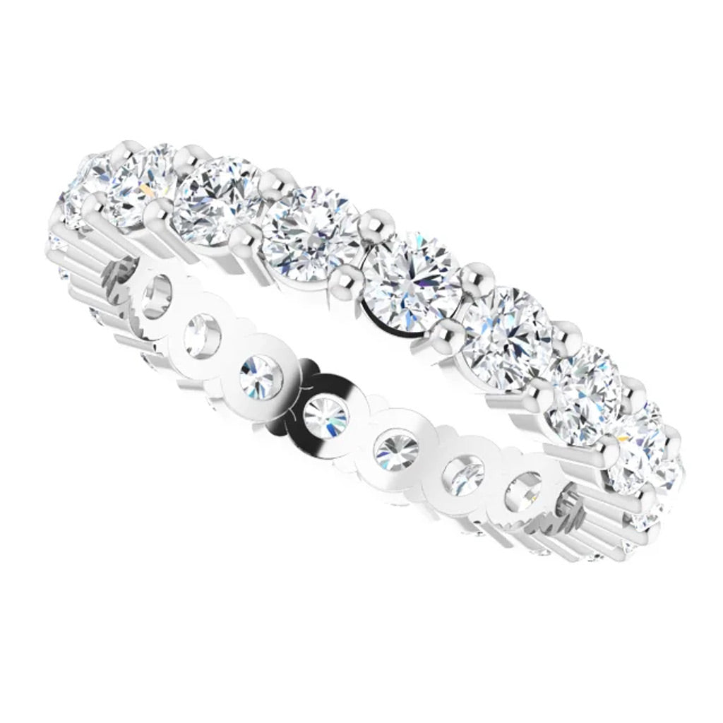 Lab Grown Diamond Eternity Ring, 2 CT, Common Prongs