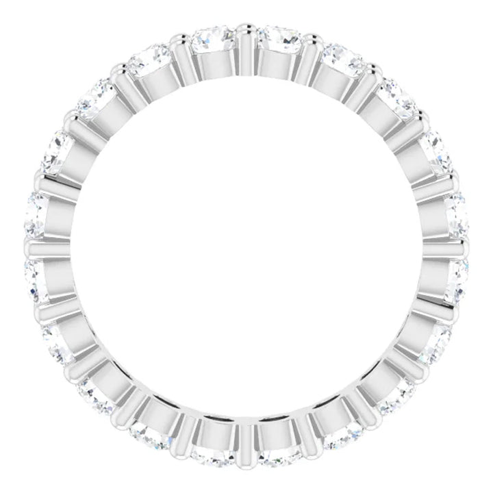 Lab Grown Diamond Eternity Ring, 2 CT, Common Prongs