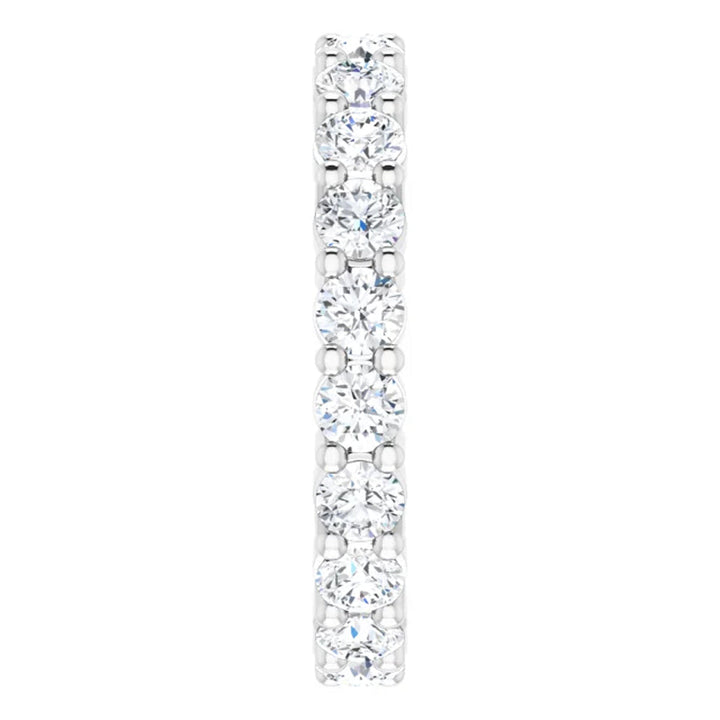 Lab Grown Diamond Eternity Ring, 2 CT, Common Prongs
