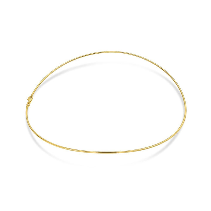 14K 1.4mm High Shine Collar Necklace, view 2