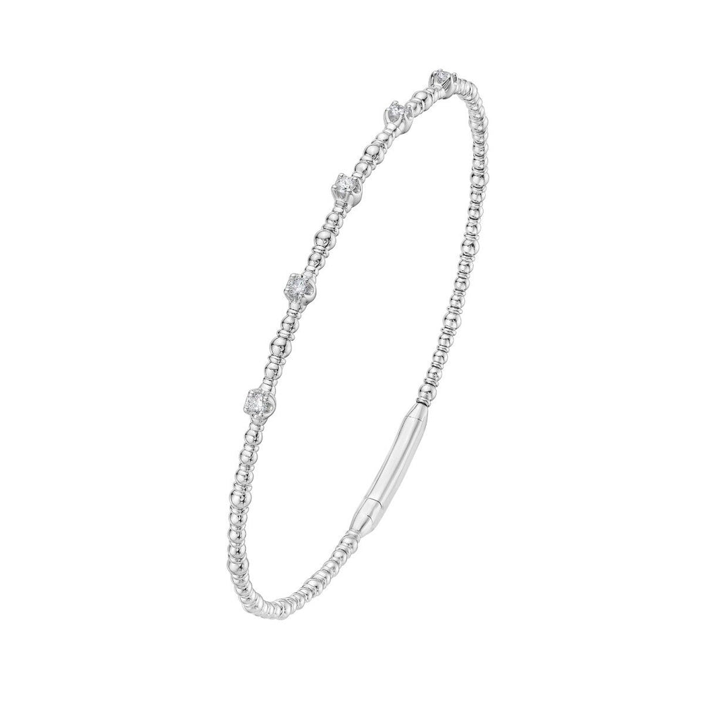 14K .15ct Diamond Beaded Bracelet, view 2