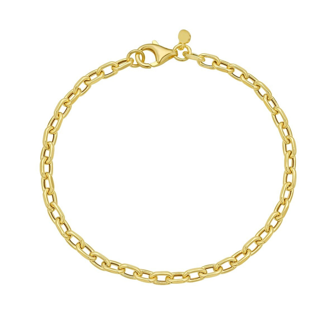 14K 3.3mm Charm Links Chain, front view