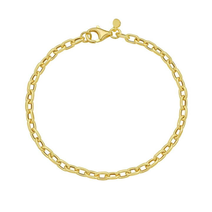 14K 3.3mm Charm Links Chain, front view