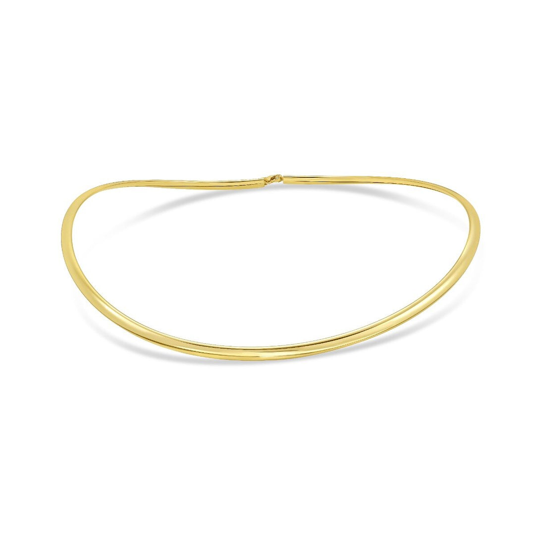 14K 3.7mm High Shine Collar Necklace, front view