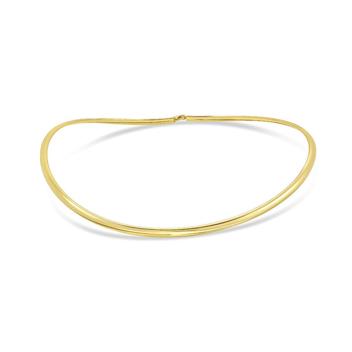 14K 3.7mm High Shine Collar Necklace, front view