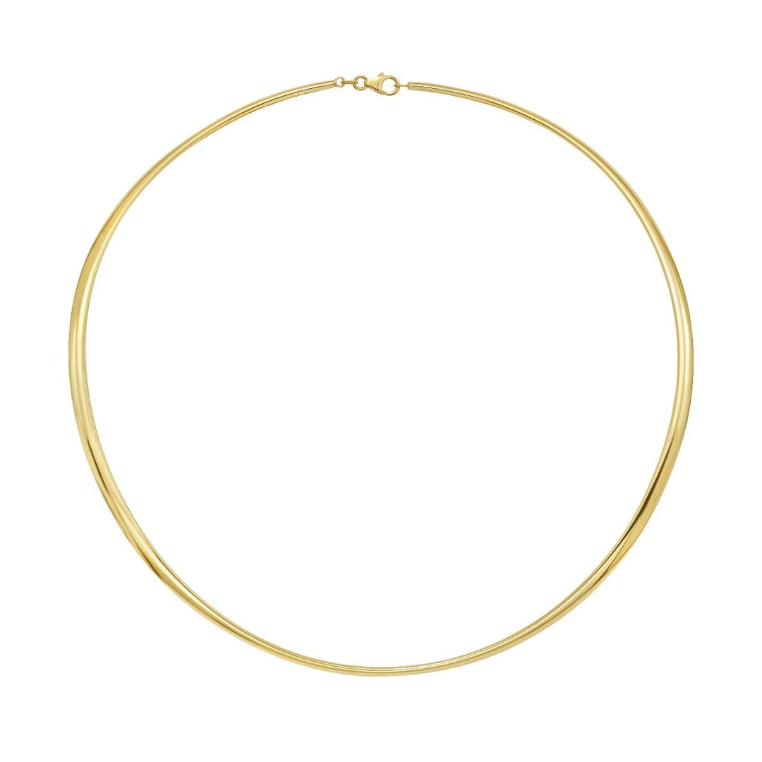 14K 3.7mm High Shine Collar Necklace, view 3