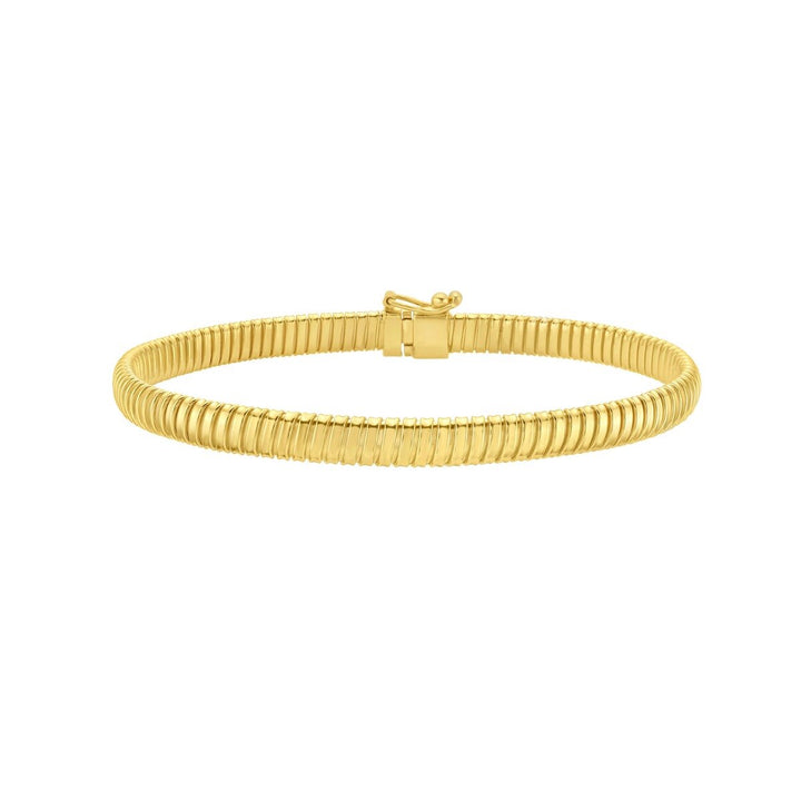 14K 4.7mm Tubogas Bracelet, front view