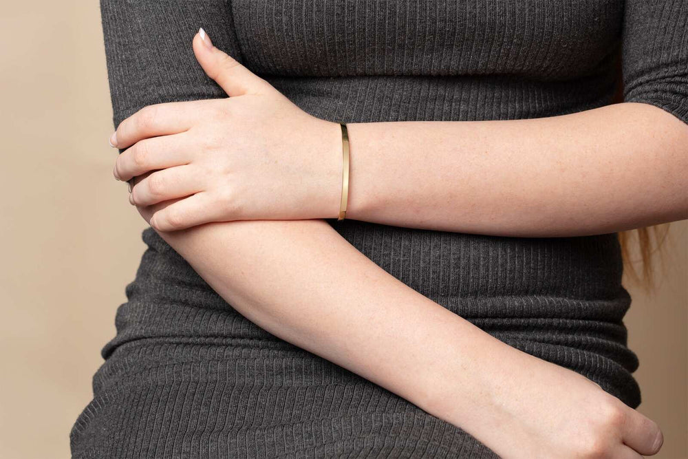 14K 4mm Classic Bangle, view 2