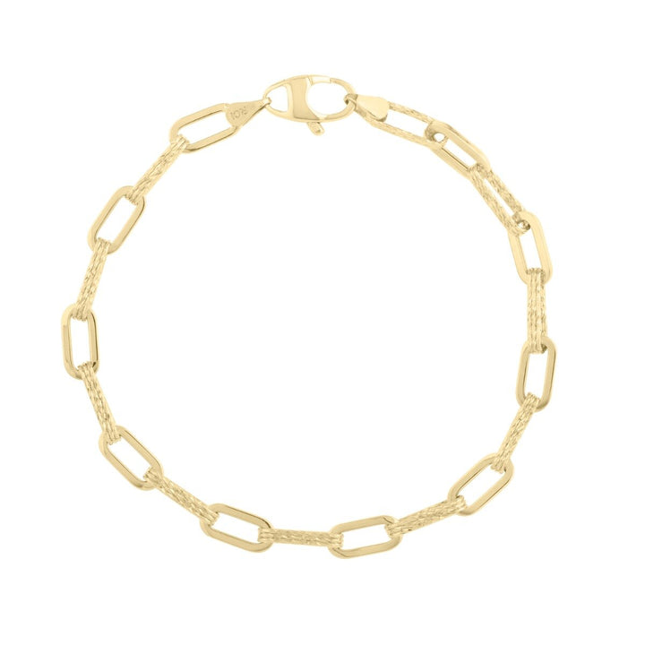 14K 4mm Diamanté Paperclip Chain, view 3