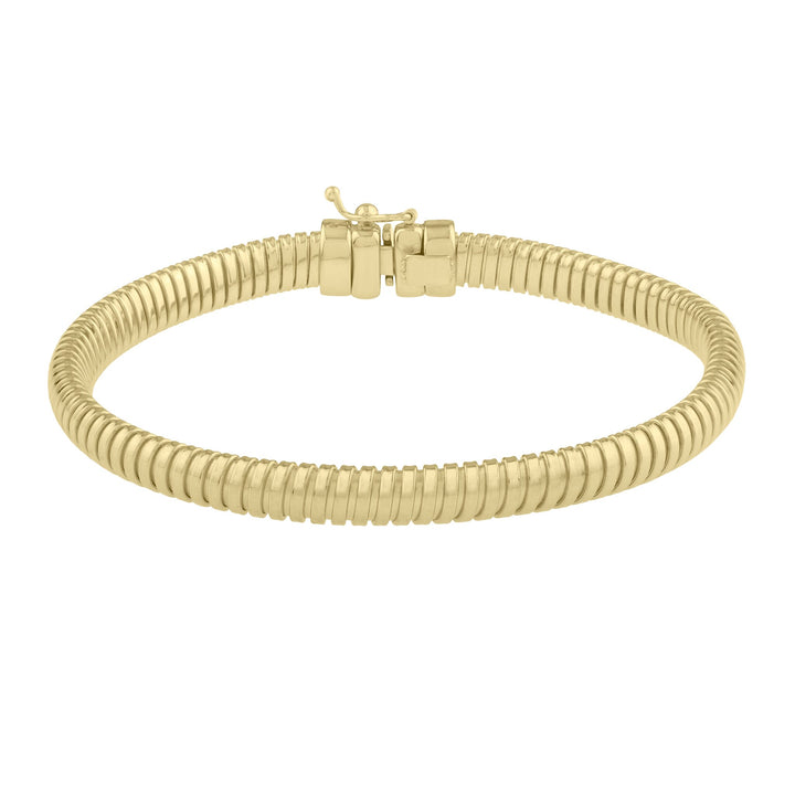 14K 5.5mm Tubogas Bracelet, front view
