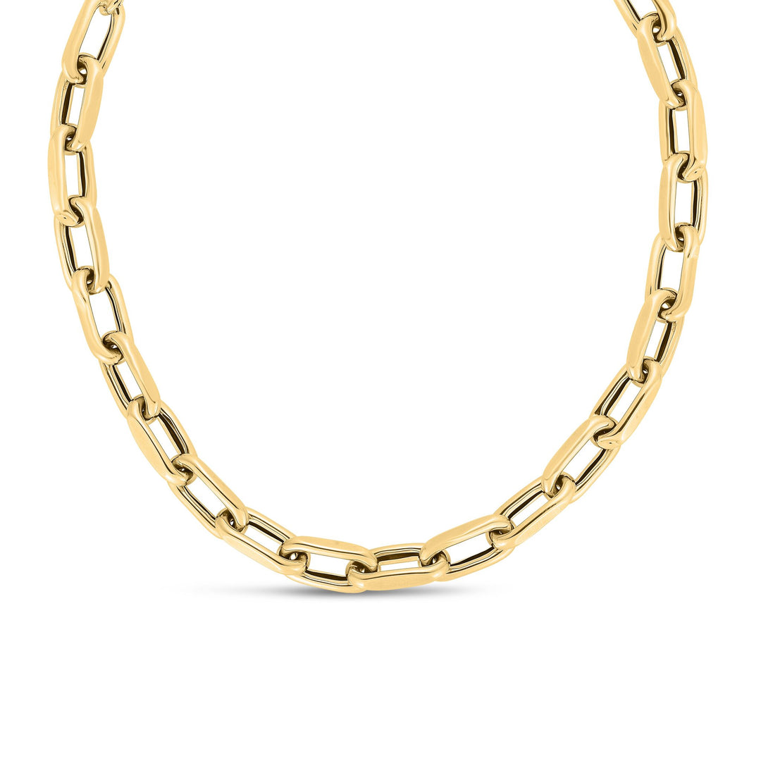 14K 9mm French Cable Fashion Link Chain, front view