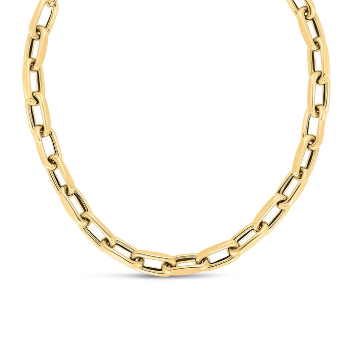14K 9mm French Cable Fashion Link Chain, front view