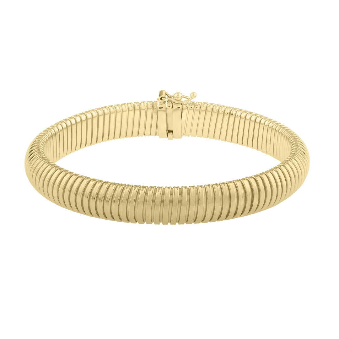 14K 9mm Tubogas Bracelet, front view