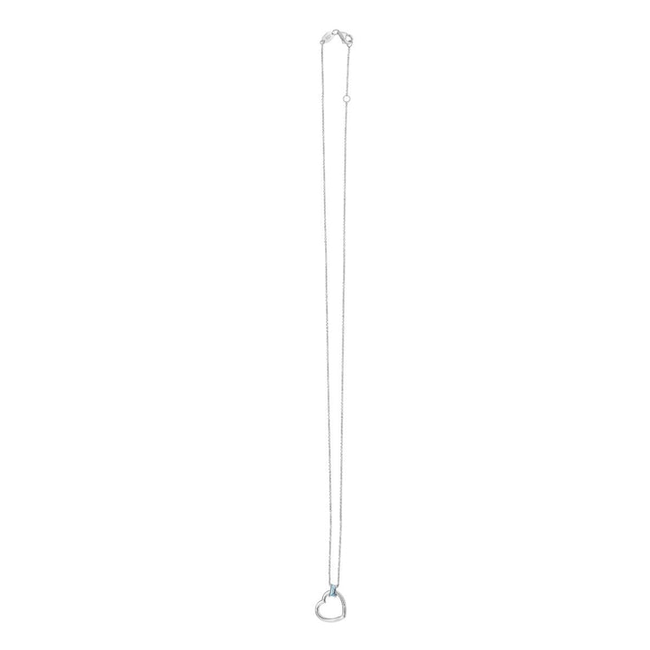 14K Baguette Gemstone Heart Necklace, front view
