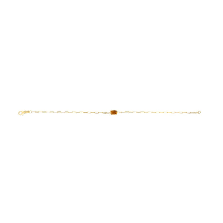 14K Citrine Paperclip Bracelet, view 3