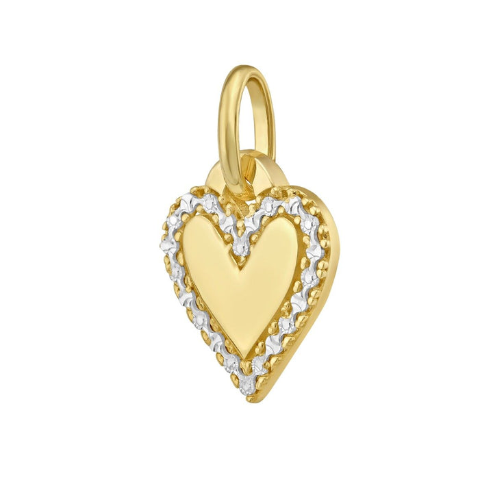 14K DC Outline Heart Charm, view 2