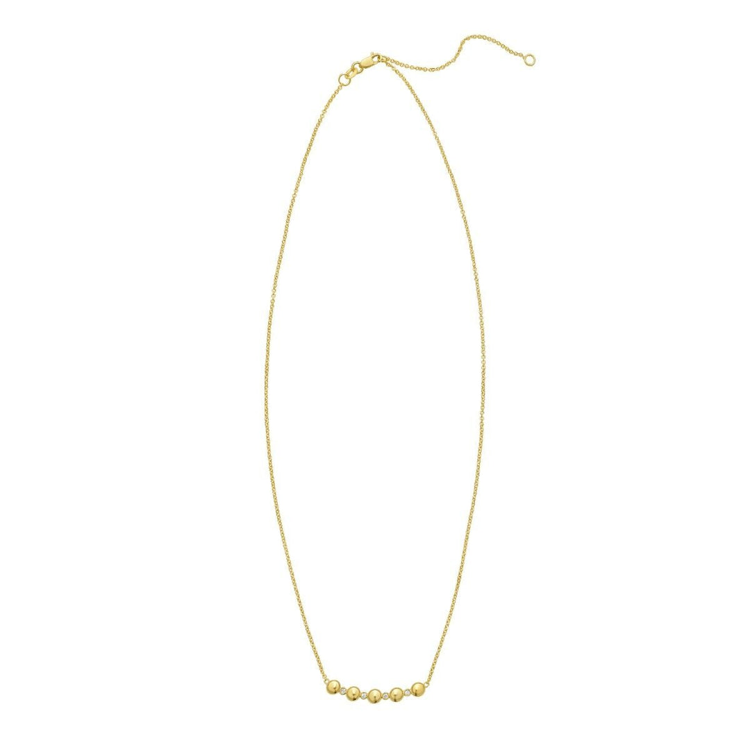 14K Diamond Bar Bauble Necklace, view 3