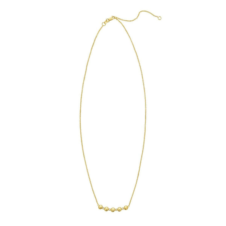 14K Diamond Bar Bauble Necklace, view 3