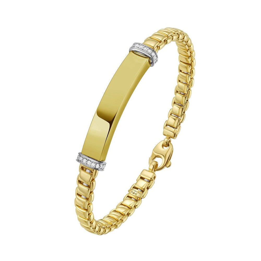 14K Diamond Bar Venetian Bracelet, view 2