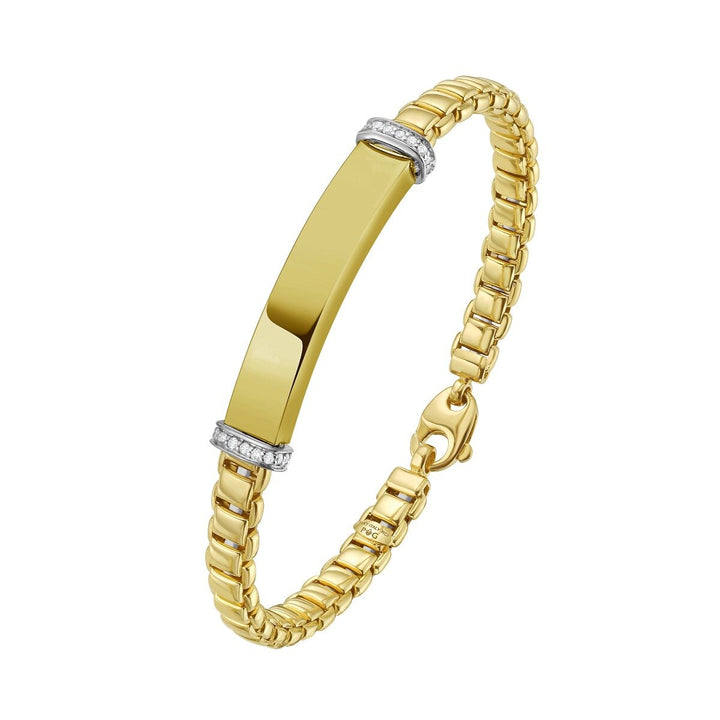 14K Diamond Bar Venetian Bracelet, view 2