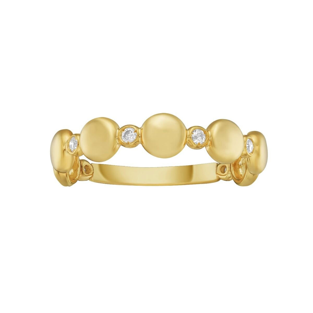 14K Diamond Bauble Ring, front view