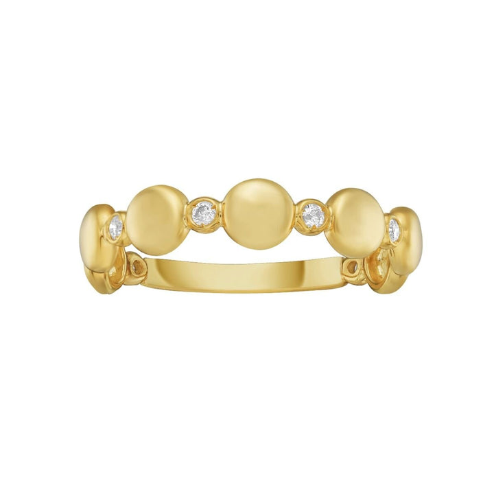 14K Diamond Bauble Ring, front view