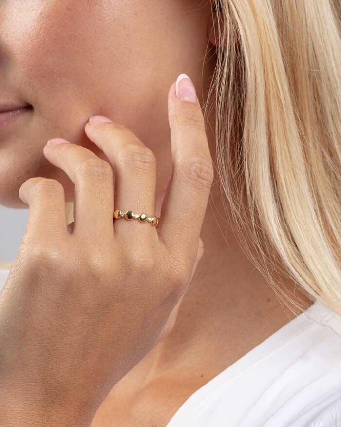 14K Diamond Bauble Ring, view 2