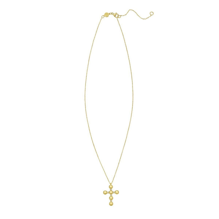 14K Diamond Cross Bauble Necklace, view 3
