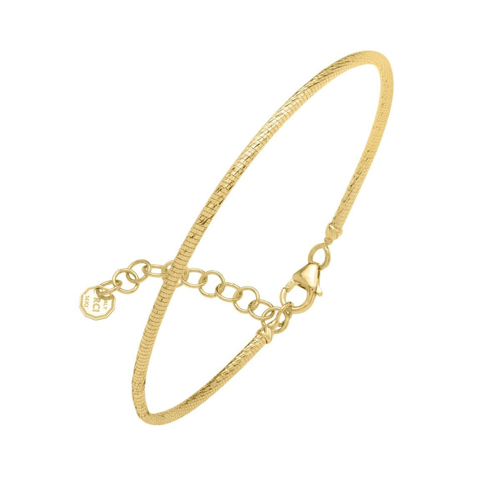 14K Diamond Cut Stack Bangle, view 2