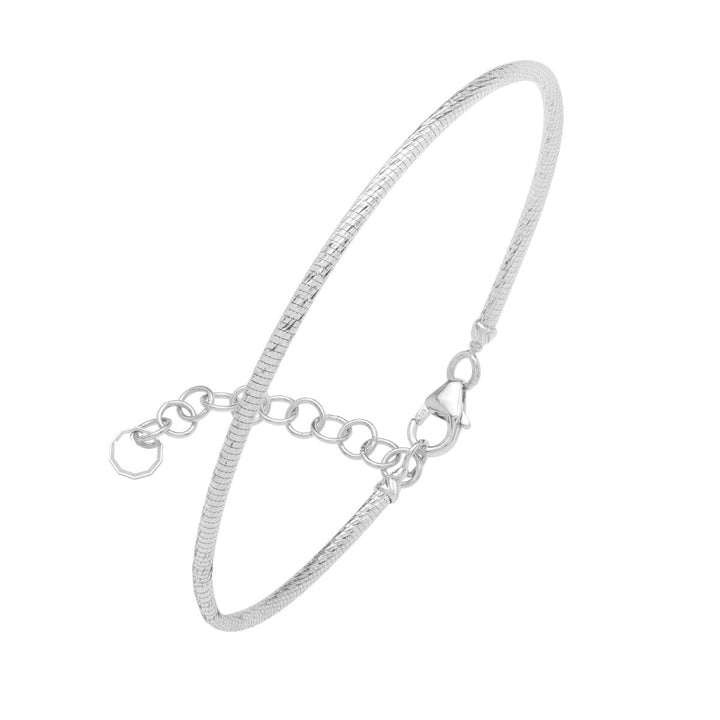 14K Diamond Cut Stack Bangle, view 2