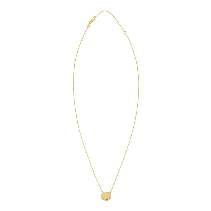 14K Diamond Freeform Cushion Necklace, view 2