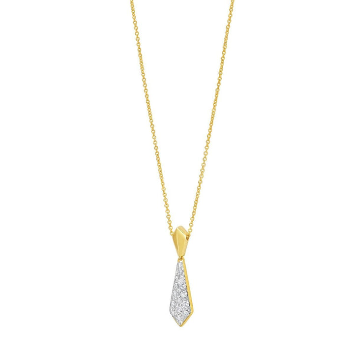 14K Diamond Necktie Necklace, view 2